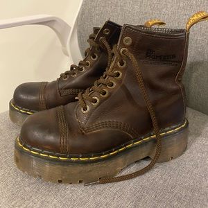 Platform leather Dr Marten boots